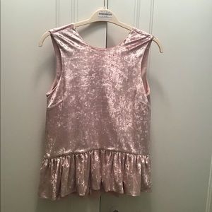 Endless Rose Tie back crushed velvet top